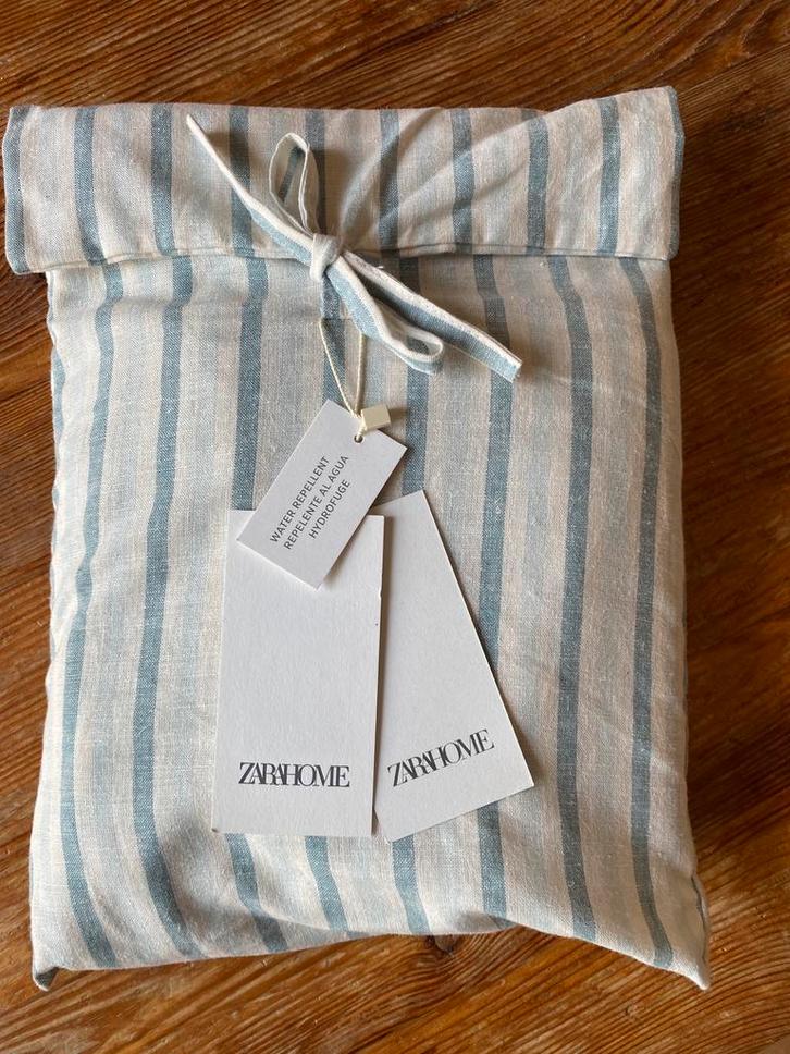Zara Home Linnen Douchegordijn, Huis en Inrichting, Badkamer | Badtextiel en Accessoires, Nieuw, Overige typen, Blauw, Ophalen of Verzenden