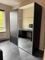 Kledingkast Verona zwart/spiegel, Huis en Inrichting, Ophalen, 150 tot 200 cm, Met hangruimte, Zo goed als nieuw