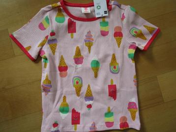 NIEUW - shirt van de Hema met ijsjesprint - maat 122/128 beschikbaar voor biedingen