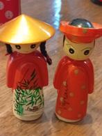 Vintage Vietnamese Houten Poppen, Ophalen of Verzenden