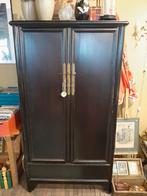 Chinese kast met laatjes in donkerhout., Ophalen, 70 tot 120 cm, Zo goed als nieuw, 170 cm of meer