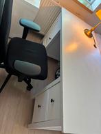 HEMNES Bureau wit - Ikea ( en bureaustoel), Huis en Inrichting, Bureaus, Ophalen, Zo goed als nieuw