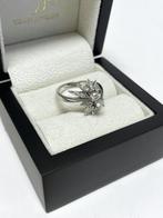 Witgouden Fantasie Ring 0.50 ct Briljant Geslepen Diamant, Onbekend, Ophalen of Verzenden, Zo goed als nieuw, 17 tot 18