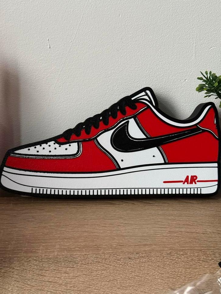 3D Nike Air Force 1 Sneaker Art 25cm, Huis en Inrichting, Woonaccessoires | Wanddecoraties, Zo goed als nieuw, Ophalen of Verzenden