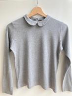 Grijze longsleeve, shirt met kraag van Petit Bateau mt. 152, Meisje, Ophalen of Verzenden, Shirt of Longsleeve, Petit Bateau
