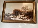 Winterschilderij van Koekoek in kleiner formaat geschilderd, Antiek en Kunst, Ophalen of Verzenden