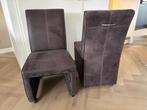Twee antraciete eetkamerstoelen Profijt meubel, Ophalen, Twee, Zo goed als nieuw, Stof