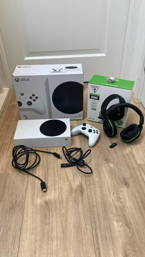 Xbox Series S + Turtle Beach headset draadloos, Spelcomputers en Games, Spelcomputers | Xbox Series X en S, Zo goed als nieuw