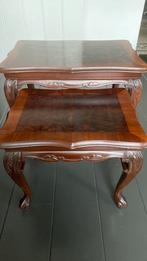 Queen ann bijzettafels, Huis en Inrichting, Tafels | Bijzettafels, Ophalen, Zo goed als nieuw, Rechthoekig, Minder dan 55 cm