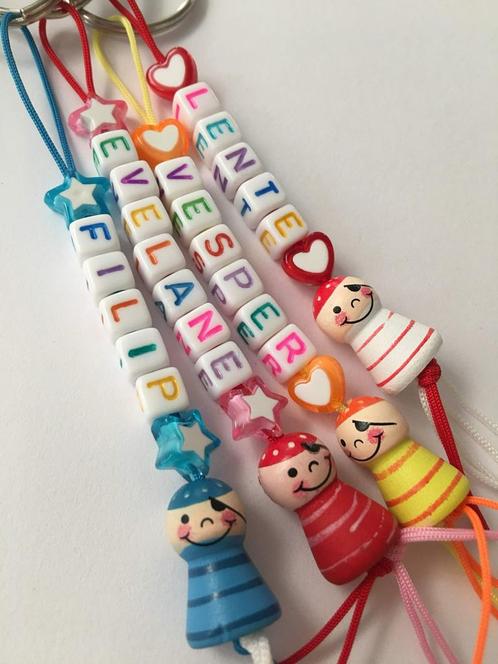 Sleutelhanger met naam en piratenpoppetje, Verzamelen, Sleutelhangers, Nieuw, Overige typen, Ophalen of Verzenden