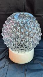 Vintage plafondlamp/plafonnière, lees de beschrijving, Ophalen of Verzenden, Zo goed als nieuw, Glas