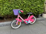 14 inch kinder fiets B-Twin Unicorn, Ophalen, Zo goed als nieuw, Minder dan 16 inch, Zijwieltjes