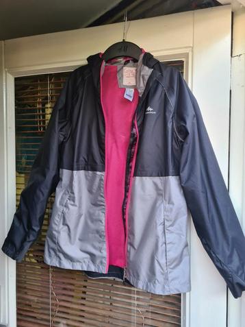 Outdoor regenjas maat 14 zwart grijs roze ZGAN 158/164/XS/s beschikbaar voor biedingen
