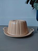 Brocante puddingvorm met onderschotel PASEN Aardewerk, Ophalen of Verzenden