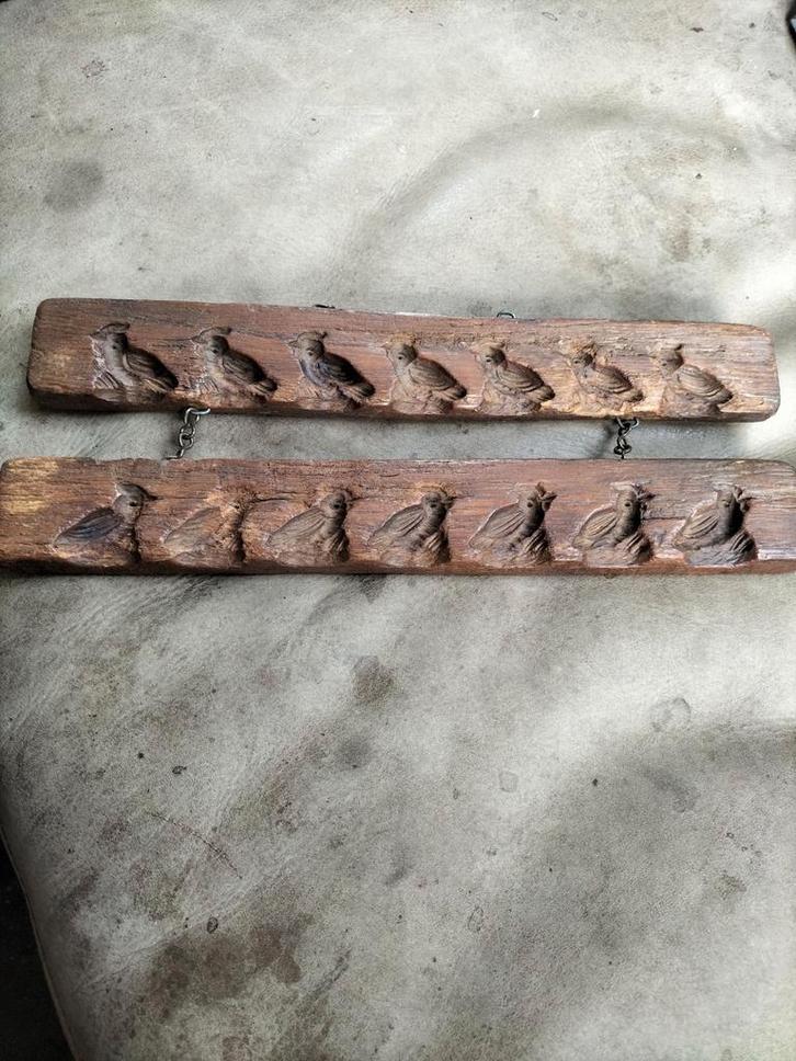 Antieke Houten Botermal met Vogelmotief, Antiek en Kunst, Kunst | Beelden en Houtsnijwerken, Ophalen of Verzenden