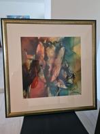 Aquarel van Paul de Vries, 1998 ingelijsd, Ophalen