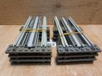 12V Trein 8x Rechte Grijze Rails (7850/7854; 12 Volt), Complete set, Gebruikt, Ophalen of Verzenden, Lego