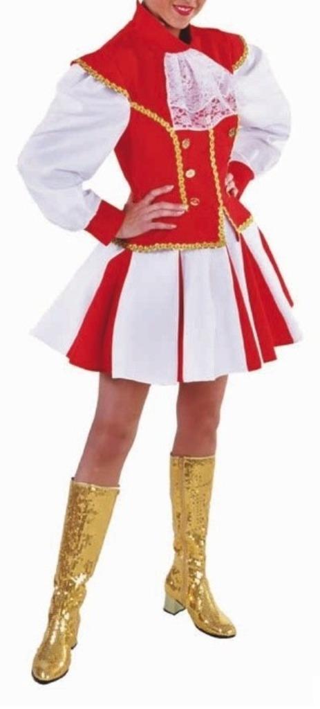 Leuke rood/wit/goud DANSMARIEKE jurk, Kleding | Dames, Carnavalskleding en Feestkleding, Nieuw, Kleding, Carnaval, Maat 38/40 (M)