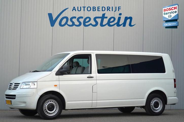 Volkswagen Transporter 2.5 TDI 130pk 6-Bak Trendline DC Lang, Auto's, Bestelauto's, Bedrijf, Te koop, ABS, Airconditioning, Boordcomputer