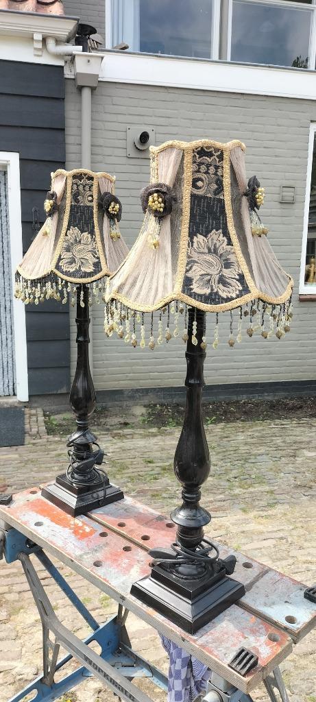 Vintage Barokke Lamp, Huis en Inrichting, Lampen | Tafellampen, Zo goed als nieuw, 75 cm of meer, Stof, Ophalen
