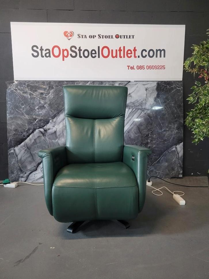 Staopstoel Prominent Toscana op accu met lumbaalsteun, Huis en Inrichting, Fauteuils, Zo goed als nieuw, Leer, 50 tot 75 cm, Minder dan 75 cm