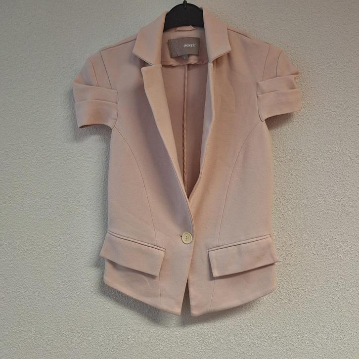 Dames kolbert blazer jasje korte kap mouw roze Eksept S, Kleding | Dames, Jasjes, Kostuums en Pakken, Gedragen, Jasje, Maat 36 (S)