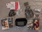 Sony psp 1004 met 2 UMD Video's 10 games, Zwart, Ophalen of Verzenden, Zo goed als nieuw, PSP