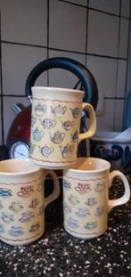 3 England gezellige mokken, Ophalen of Verzenden, Aardewerk, Overige stijlen, Kop(pen) en/of Schotel(s)