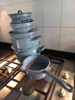 Emaille Pannenset Gewolkt - Complete Set, Ophalen