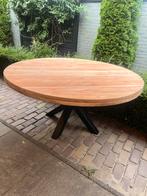 Ronde eettafel, Huis en Inrichting, Tafels | Eettafels, Ophalen, Zo goed als nieuw, Rond, 100 tot 150 cm