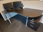 Galant zwart hoek bureau ikea met ladekast, Huis en Inrichting, Bureaus, Ophalen, Zo goed als nieuw, Bureau