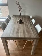 Eettafel voor 6 personen, Huis en Inrichting, Tafels | Eettafels, Ophalen, Eikenhout, 50 tot 100 cm, Zo goed als nieuw