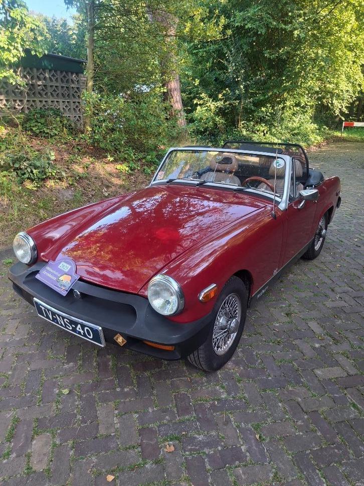 MG Midget 1.5 1979 Rood, Auto's, MG, Particulier, Midget, Benzine, Cabriolet, Handgeschakeld, Geïmporteerd, Rood, Beige, Kunstmatig leder