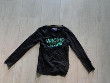 zwarte meisjeslongsleeve van Vingino, maat 128  beschikbaar voor biedingen