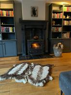 Hoge Franse kalkzandsteen schouw Antraciet van kleur NIEUW, Huis en Inrichting, Ophalen of Verzenden, Nieuw, Vrijstaande haard