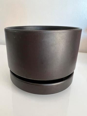 Vintage Groot Arabia Bloempot Schotel R. Lindh Bruin Ø16,5 beschikbaar voor biedingen