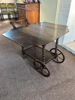 Uitklapbare antieke theewagen tafel, Ophalen