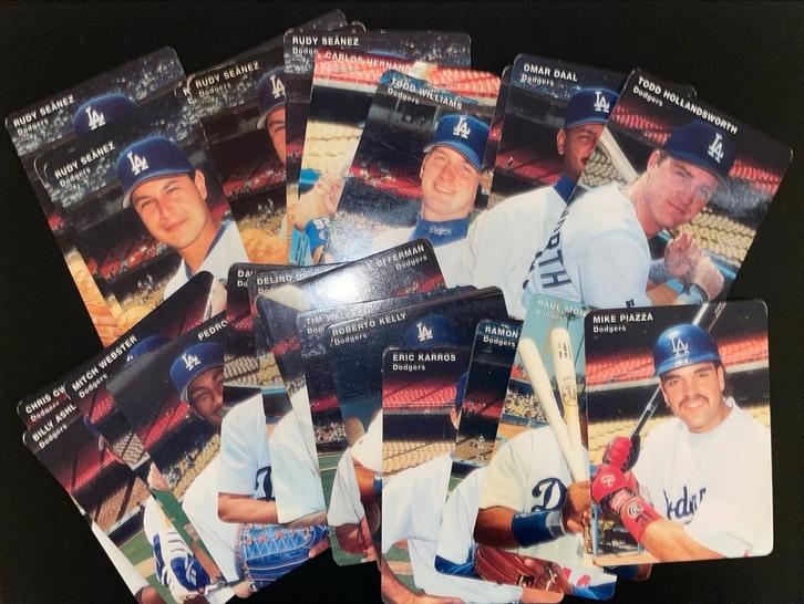 Los Angeles Dodgers 1995 Mothers Cookies - 25 kaarten, Hobby en Vrije tijd, Stickers en Plaatjes, Gebruikt, Meerdere plaatjes