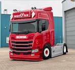 Scania R520 V8 Showtruck handgeschakeld full air, Auto's, Vrachtwagens, Achterwielaandrijving, Scania, 520 pk, Leder