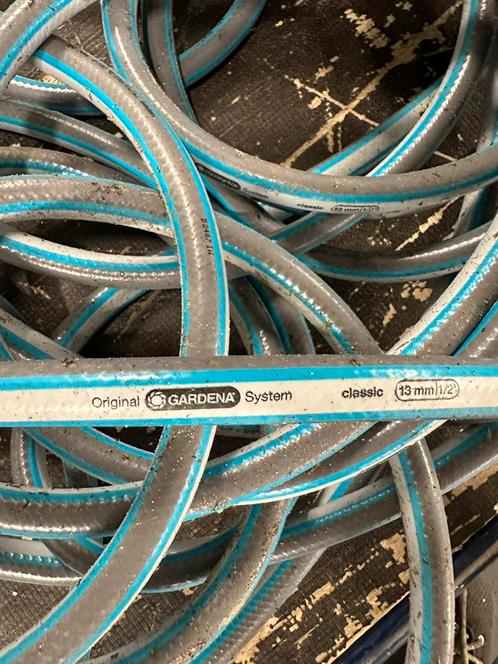 Gardena tuinslang 13mm (1/2") 20 meter met koppelingen - €15, Tuin en Terras, Tuinslangen, Zo goed als nieuw, Tuinslang, Verzenden