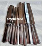 Amefa diner messen bewerkte handvatten, Ophalen of Verzenden, Rvs of Chroom