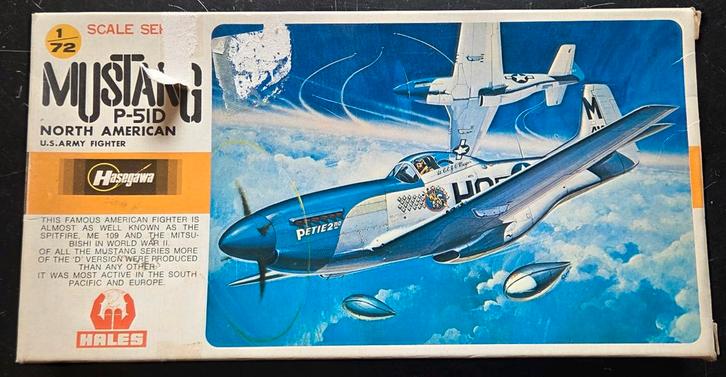 Hasegawa/Hales  Mustang P-51D North American 1:72, Hobby en Vrije tijd, Modelbouw | Vliegtuigen en Helikopters, Zo goed als nieuw