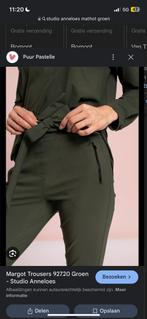 Studio Anneloes Margot broek dark green travelstof mt S, Kleding | Dames, Broeken en Pantalons, Studio Anneloes, Ophalen of Verzenden