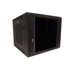 9U patchkast / server kast zwart 600x600x500, Computers en Software, Serverkasten, Ophalen, Zo goed als nieuw, Glas, Geperforeerd