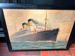 Antieke prent Nederland stoomschip M.S. Jan Pietersz Coen, Ophalen of Verzenden, Gebruikt, Kaart, Foto of Prent