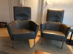 Twee comfortabele fauteuiltjes, Huis en Inrichting, Fauteuils, Gebruikt, Minder dan 75 cm, Leer, Ophalen of Verzenden