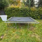 Trampoline rechthoek met groene beschermrand 2x3, Ophalen, Gebruikt