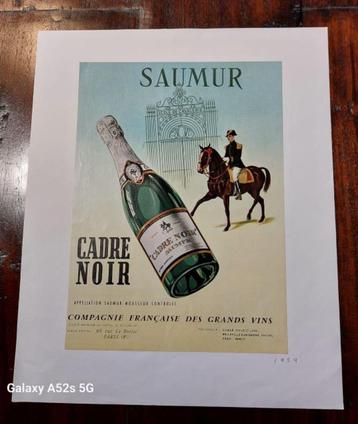 Reclameposter 1954 van wijn uit Saumur beschikbaar voor biedingen
