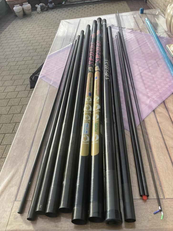 Te Koop SENSAS Hengel 11,00 meter POWER MATCH 604 power, Watersport en Boten, Hengelsport | Witvissen, Gebruikt, Vaste hengel