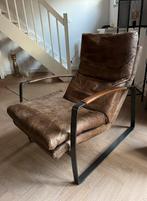 Leren fauteuil, Huis en Inrichting, Fauteuils, Ophalen, Zo goed als nieuw, 50 tot 75 cm, Leer
